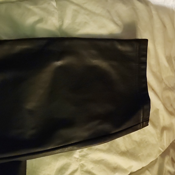 RALPH LAUREN Vegan Leather Black Leggings, Size 16W, EUC, Worn Once - Picture 2 of 5